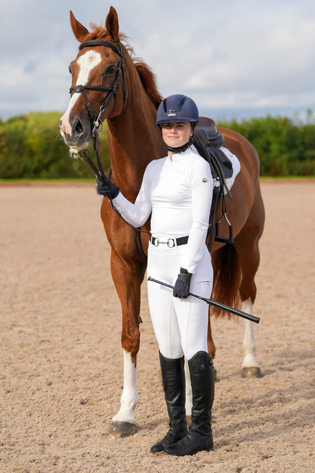 White long sleeve show shirt