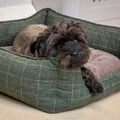 House of Paws moss tweed bed