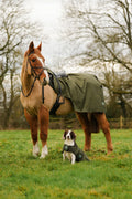 Hunter green waterproof exercise sheet rug