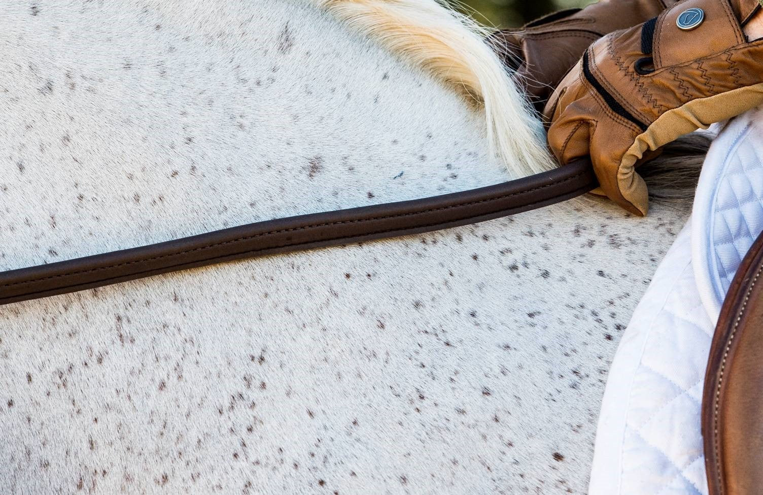 ThinLine english reins non-slip grip - Brown