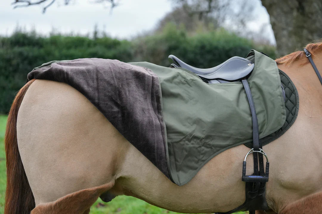 Hunter green waterproof exercise sheet rug