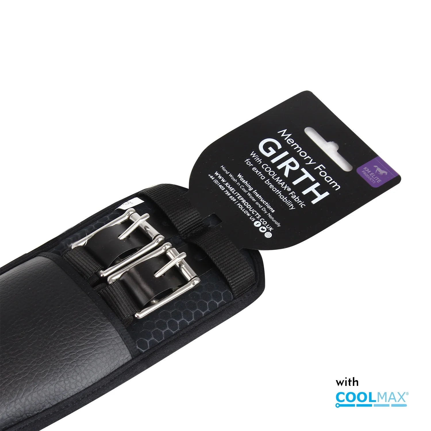Memory foam dressage girth black