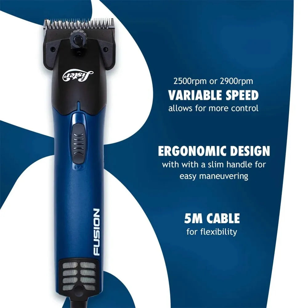 Lister Fusion clipper close-up - ergonomic handle with double fan cooling system