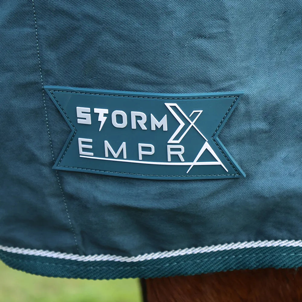 StormX Empra pima cotton sheet showing Storm X Empra logo