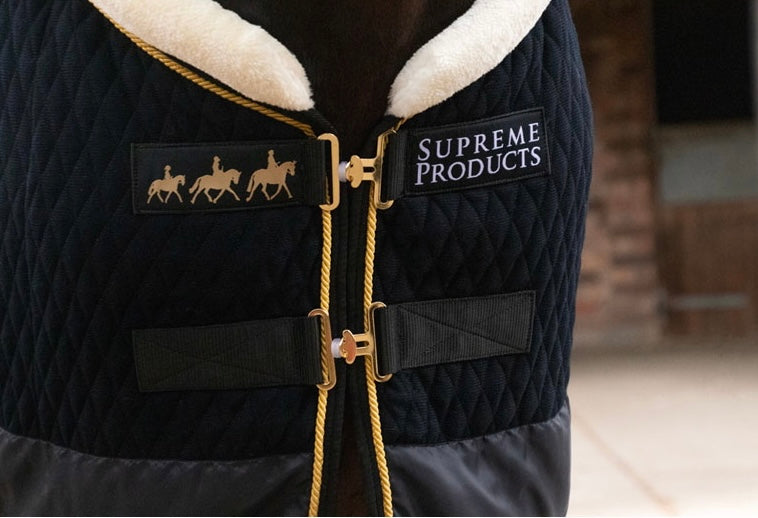 Supreme Products Royal Occasion fleece rug quilted front closure detail