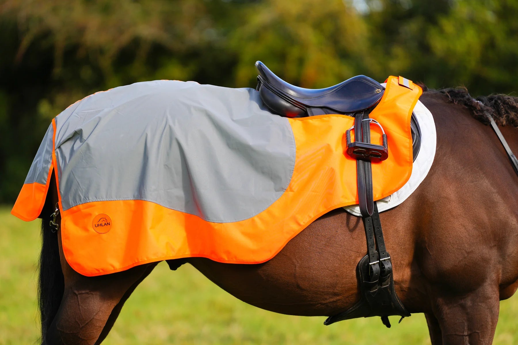 Orange hi viz reflected waterproof exercise sheet rug (Copy)