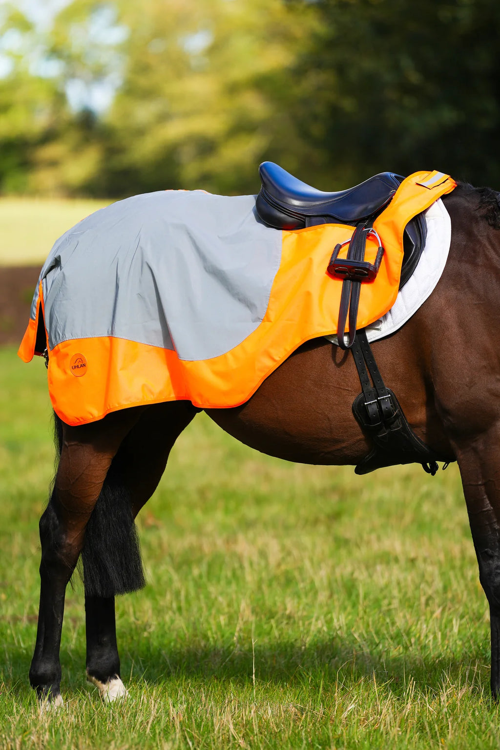 Orange hi viz reflected waterproof exercise sheet rug (Copy)