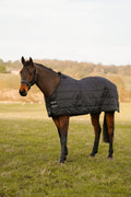 Uhlan Equestrian 100g faux fur lined rug on horse