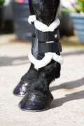 Uhlan faux fur trim airflow brushing boots - Black