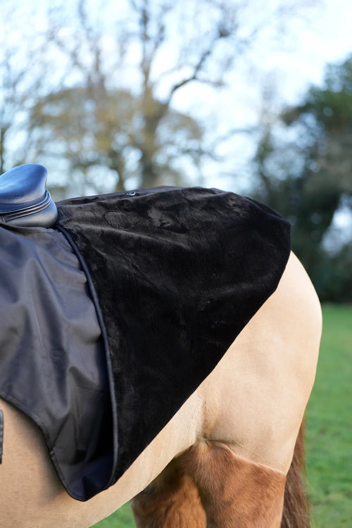 Black waterproof exercise sheet rug