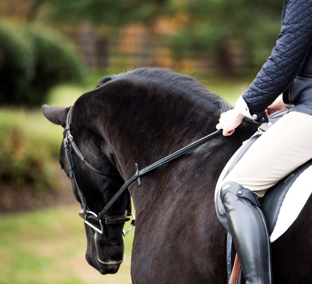 ThinLine english reins non-slip grip - Black