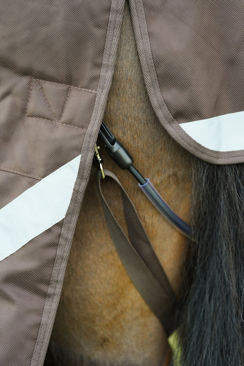 Uhlan Equestrian brown faux fur lined turnout rug 1680D