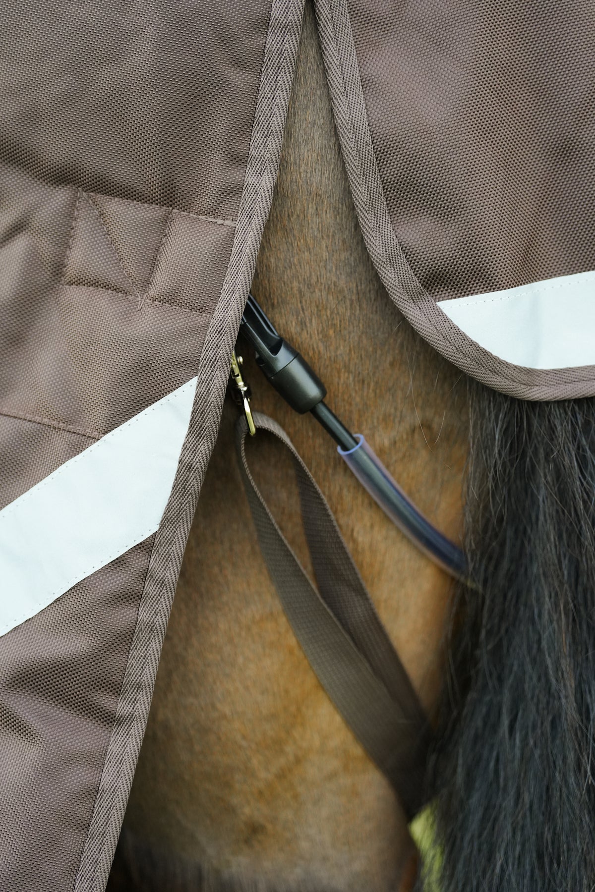 Uhlan Equestrian brown faux fur lined turnout rug 1680D