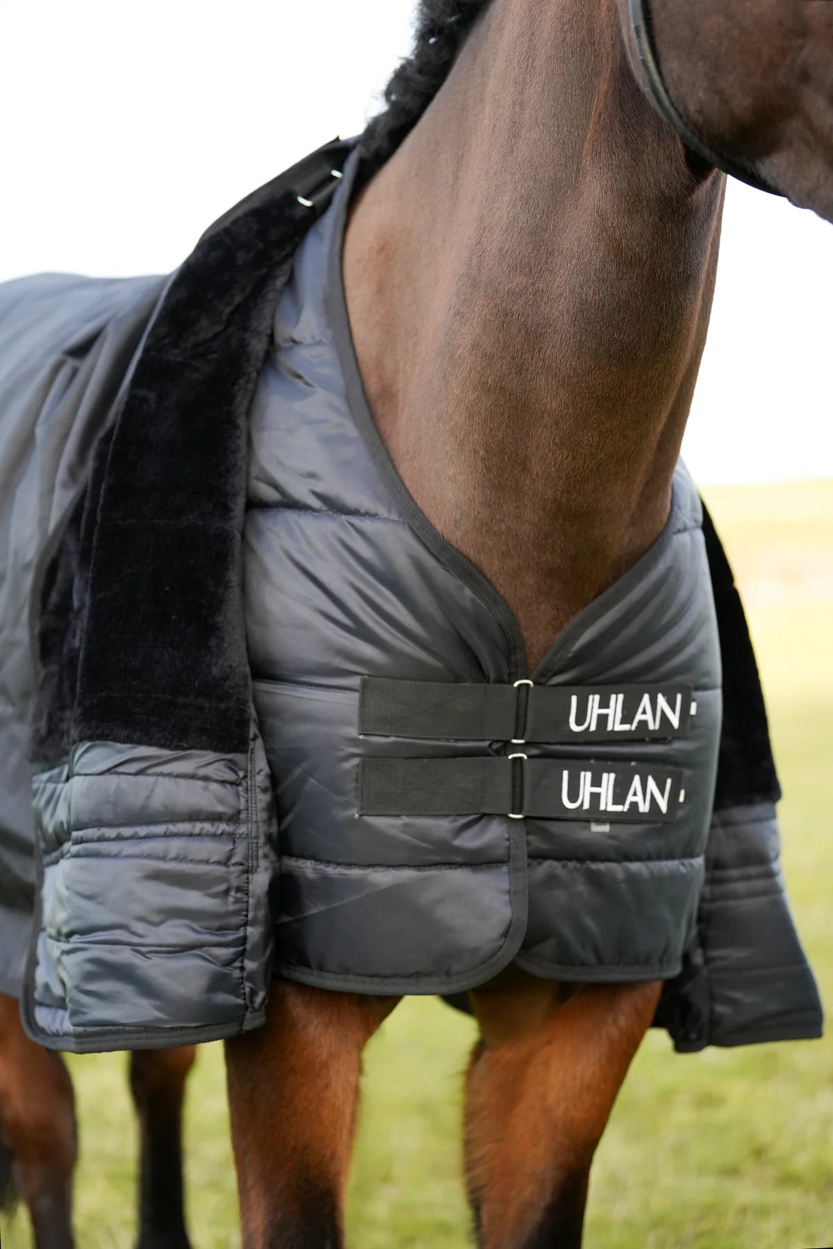Uhlan Equestrian rug liner velcro attachment detail